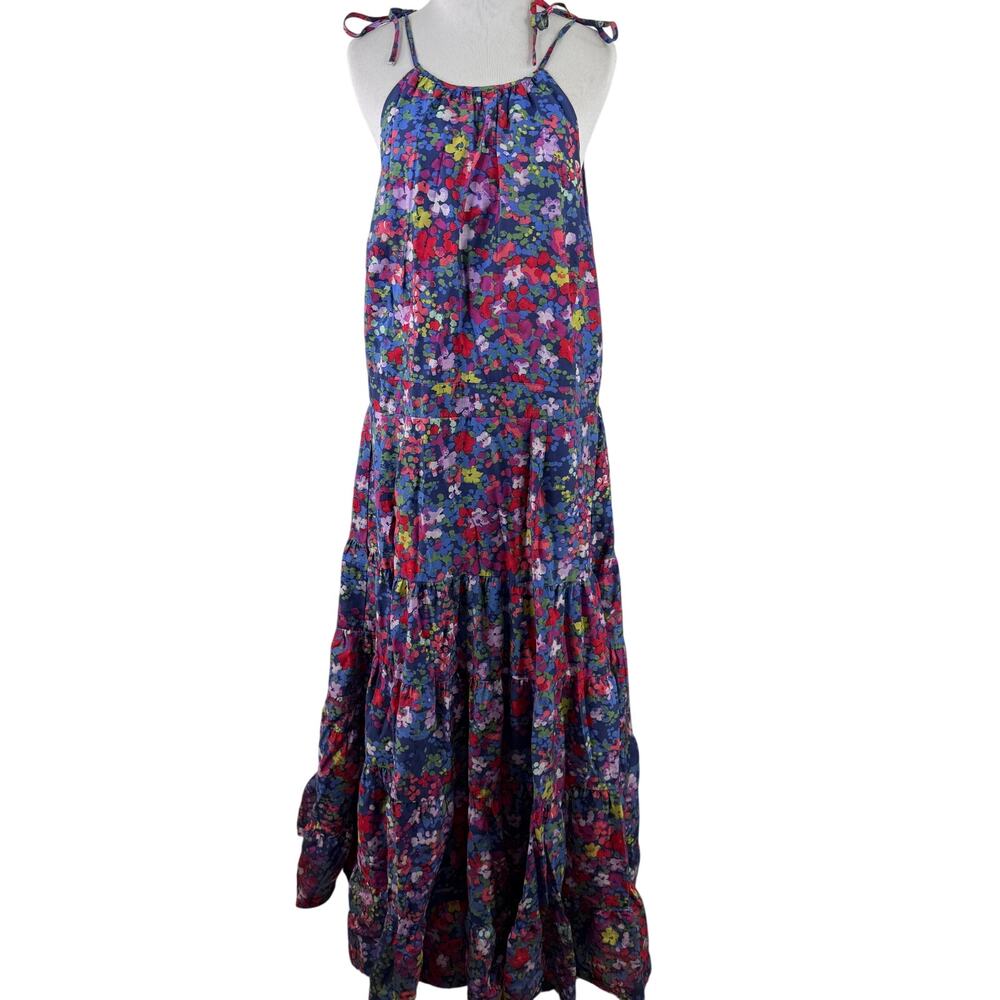 Summersalt The High Neck Tiered Painted Meadows Floral Maxi Dress Size XL